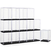 Pokiiulk 15 Pcs Minifigure Display Cases - Acrylic Display Box Fit For Minifig And Action Figures, Stackable Boxes For Figures C