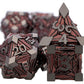 ORIFANTOU Metal DND Dice Set Dungeons and Dragons Dice with Box, Red Debris D&D Dice RPG D and D Dice Role Playing Game Polyhedr