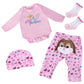 Babeside 4 Pcs Reborn Baby Doll Clothes Set For 17-22 Inch Babydolls, Cute Bunny And Heart Pattern Baby Doll Clothing Accessorie