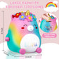 Veewyree Unicorn Piggy Bank Girls - Cute Rainbow Kids Piggy Bank For Girls, Personalized Unbreakable Resin Coin Money Bank For K
