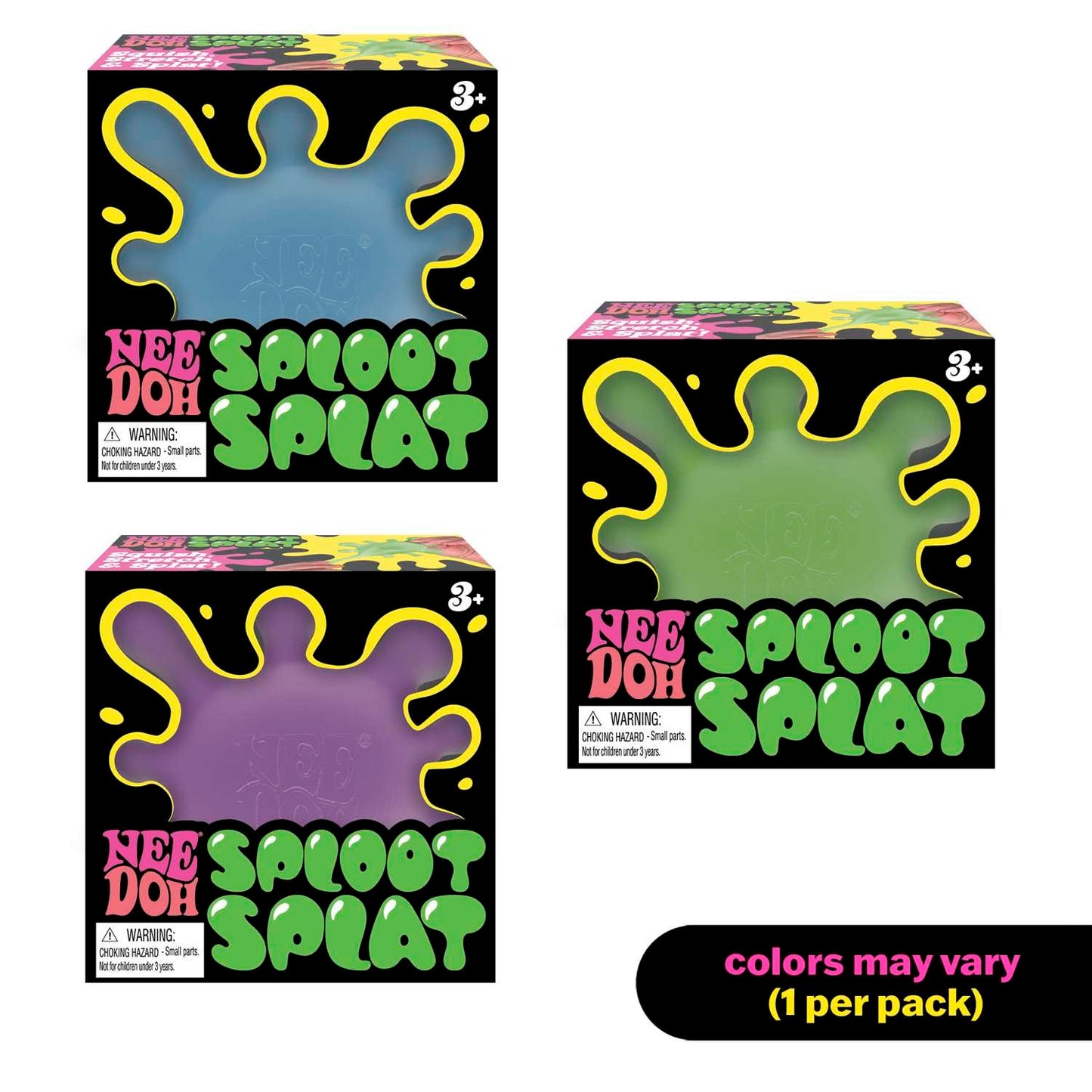 Schylling Needoh Splootsplat -The Splat That Sploots - Sensory Toy To Squish, Squeeze, And Pull - Ages 3 And Up - Color May Vary