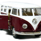 KiNSMART 1962 Volkswagen Classic Bus 1:32 Scale 5'' Die Cast Metal Model Toy Car Maroon