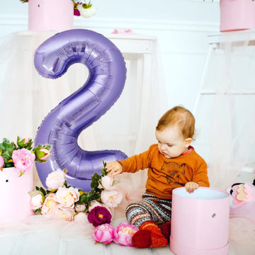 40 Inch Giant Purple Number 20 Balloon, Helium Mylar Foil Number Balloons For Birthday Party, 20Th Birthday Decorations For Kids