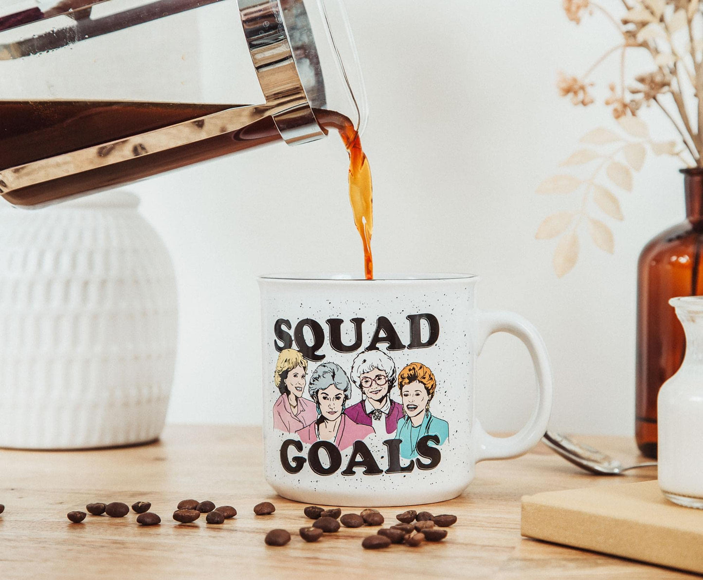 The Golden Girls ''Squad Goals'' Ceramic Camper Mug | Holds 20 Ounces