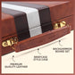 Magic Vosom Travel Medium 15 Inch Backgn Brown Sets Classic Board Game with enhanced Leather Case  Portable Travel Strategy Backgn Game Sets for mature-themeds  Kids (Brown Medium)