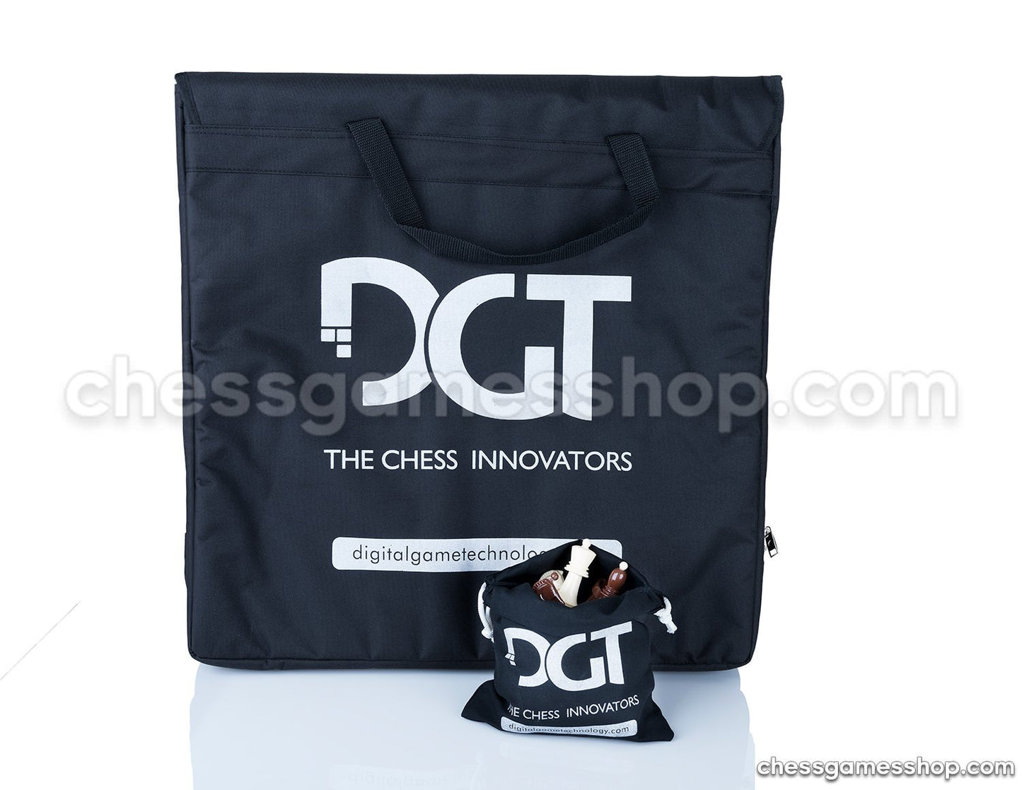 Dgt Chess Carrying Bag Black For Board, Pieces, Clock And Accessories - Suitable For E-Boards Or Go Game To - Black