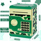 Renvdsa Cartoon Electronic Atm Password Piggy Bank Cash Coin Can Auto Scroll Paper Money Saving Box Gift For Kids (Green Camouflage)