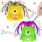 Homqyte Fidget Toys Hair Pulling Stress Relief Toys With Led Light Differernt Screams Novelty Screaming Monster For Adults Teens