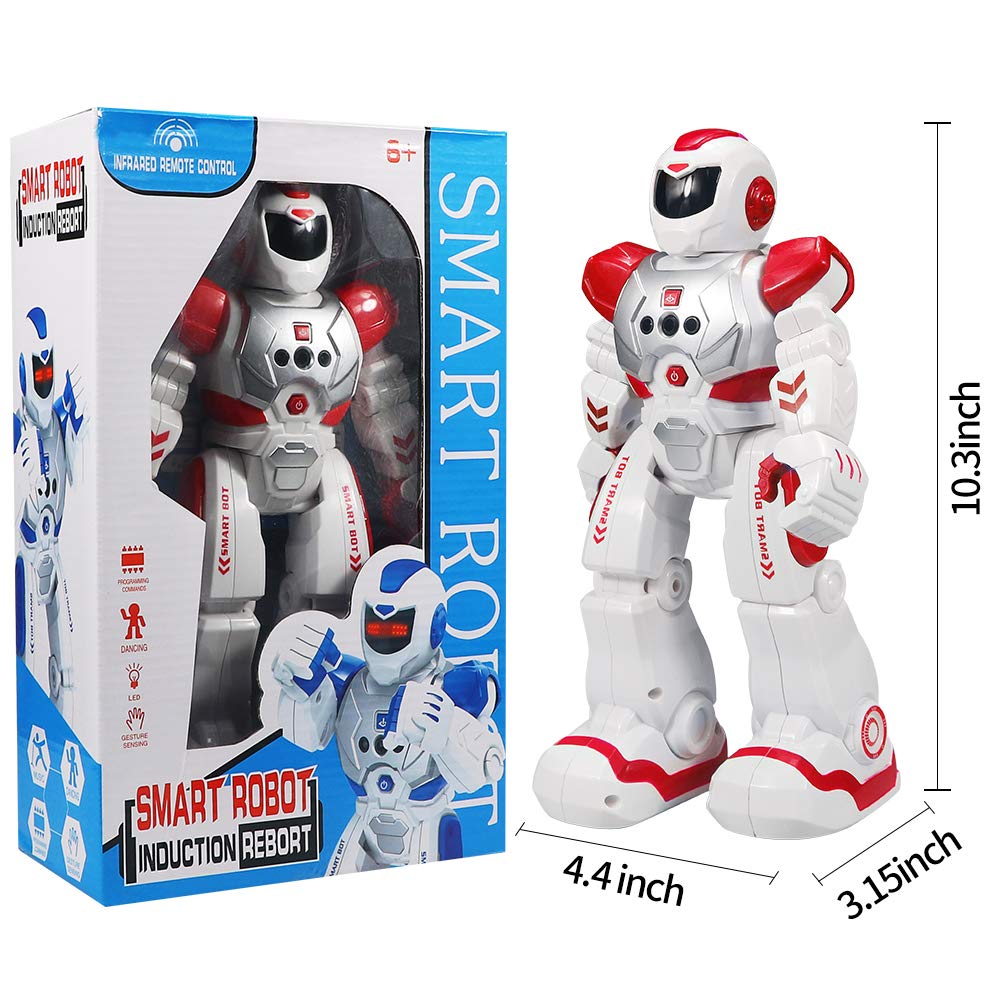 Suliper Remote Control Robots For Kids,Intellectual Gesture Sensor Programmable Rc Robot Toys With Infrared Controller,Early Edu