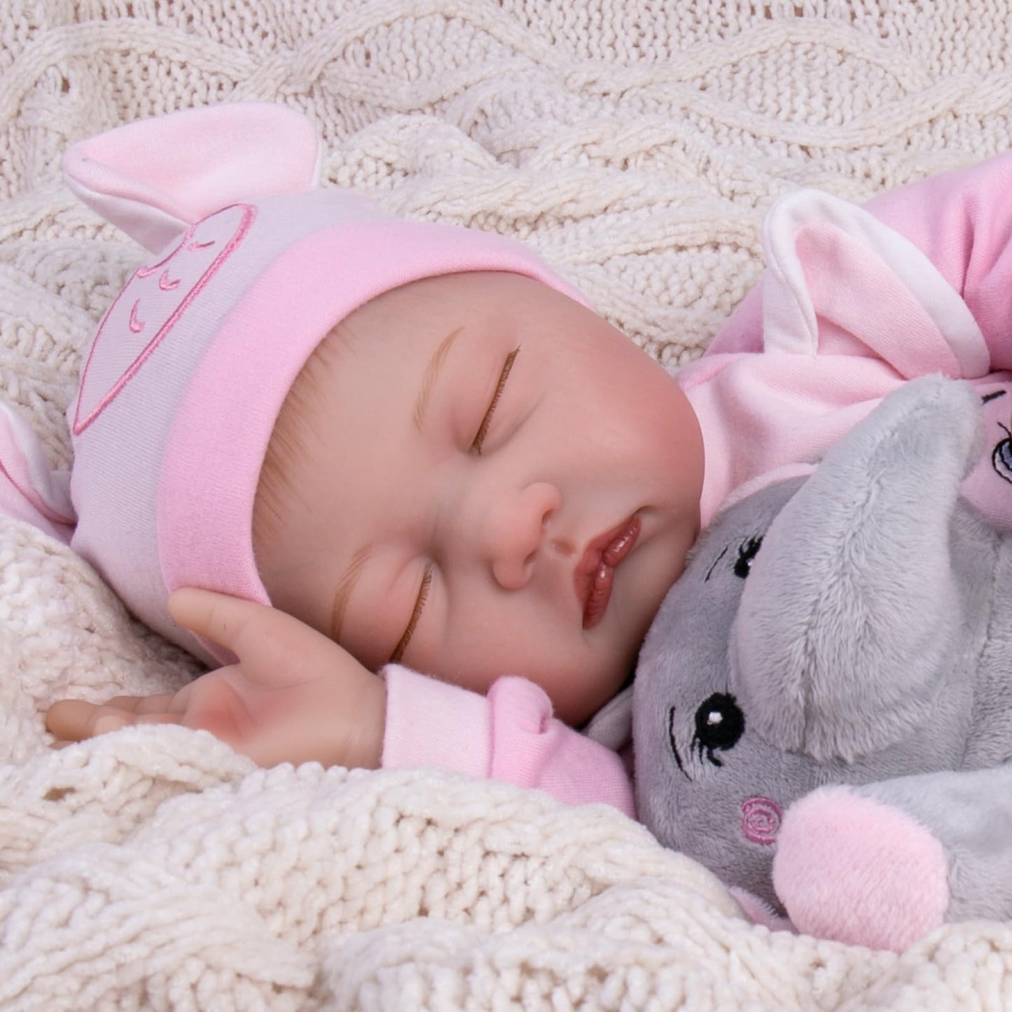 Aori Reborn Baby Dolls Girl 22 Inch Realistic Newborn Baby Doll Weighted Lifelike Toddler That Look Real With Elephant Jumpsuit And Toy In Gift Box
