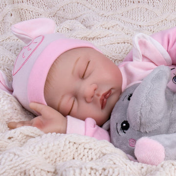 Aori Reborn Baby Dolls Girl 22 Inch Realistic Newborn Baby Doll Weighted Lifelike Toddler That Look Real With Elephant Jumpsuit And Toy In Gift Box