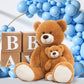 Tezituor Giant Teddy Bear Stuffed Animal 39In, Large Teddy Bear Mommy With Baby, Big Teddy Bear Stuffed Bear For Kids, Girlfriend On Valentine, Christmas, Baby Shower, Brown
