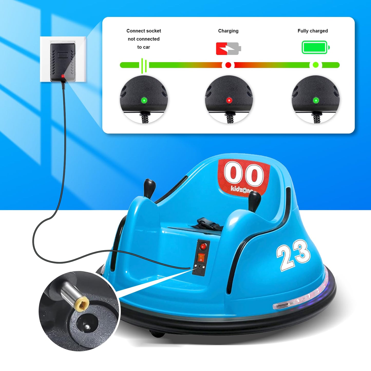 6V Charger For Kids Ride On Car Toys For Trax Toddler Quad Kidzone Bumper Toddler Quad6 Volt Battery Charger For Kid Ride On Toys Accessories 6Vcharger For Kidzone Bumper Car