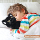 Suzzipals Microwavable Grumpy Black Cat Stuffed Animals Lavender Scent, Heated Stuffed Animals Heating Pads For Cramps & Pain, B