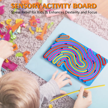Sensory Fidget Toys For Kids Toddler Boys,Sensory Activity Board For Stress Anxiety Autistic Adhd, Calm Down Travel Airplane Ess