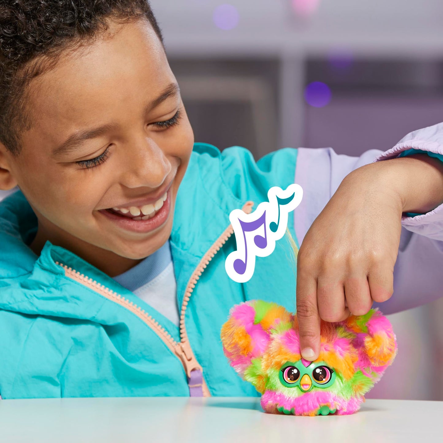 Furby Furblets Par-Tay Mini Friend, 45+ Sounds, Disco Music, Speaks Only Furbish, Electronic Plush Toys For Girls & Boys, Interactive Pets, Multicolor, 6+