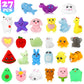 Mochi Squishy Toys, 27pcs Mini Kawaii Squishies Party Favors for Kids 4-8 8-12 Boys Girls Birthday Gifts Fidget Sensory Treasure