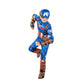 Marvel Captain America Official Youth Halloween Costume - Premium Quality Padded Jumpsuit With Plastic Mask (S) Blue