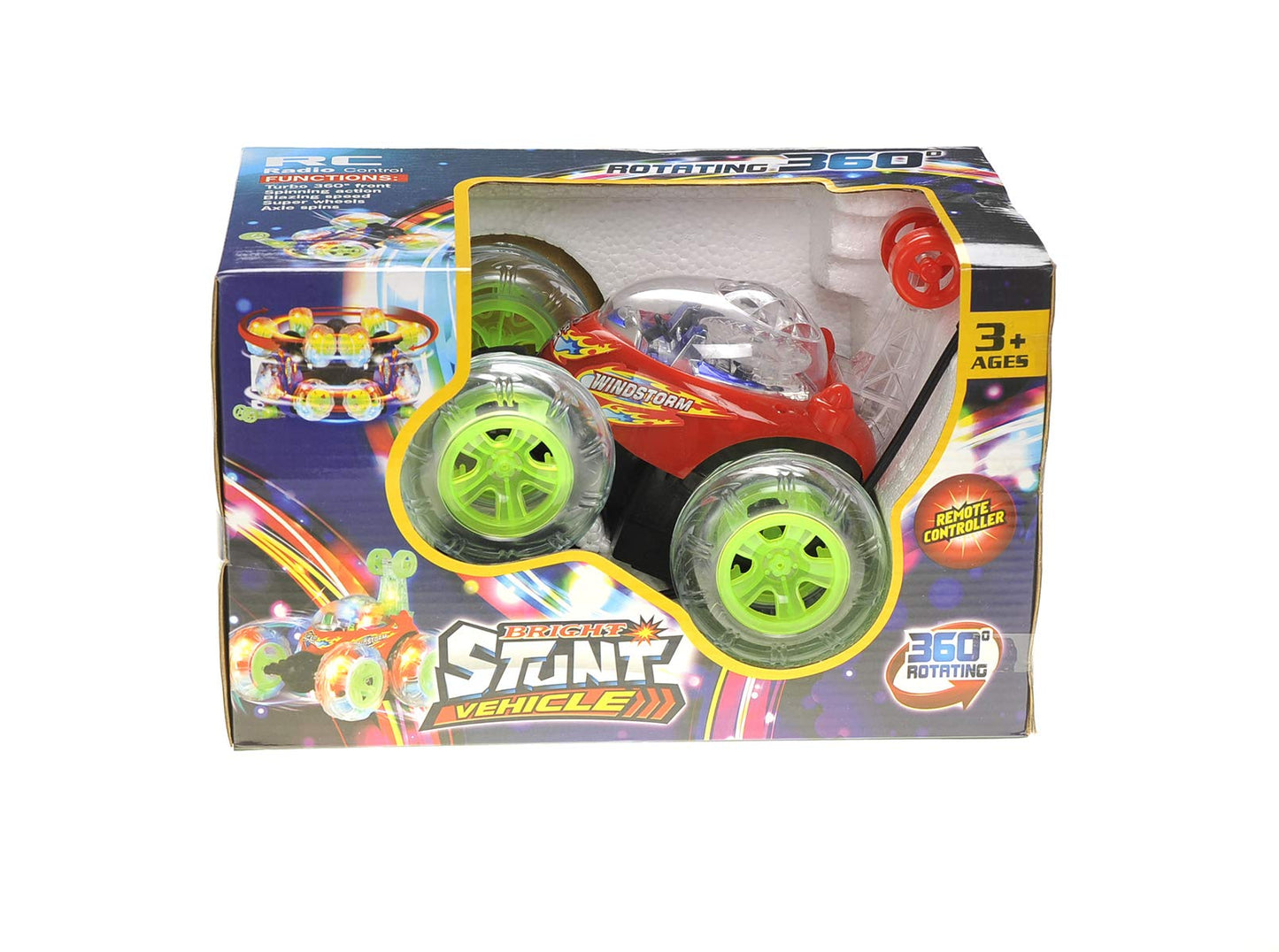 Rc Stunt Twister Car W/ Light & Music (Red)