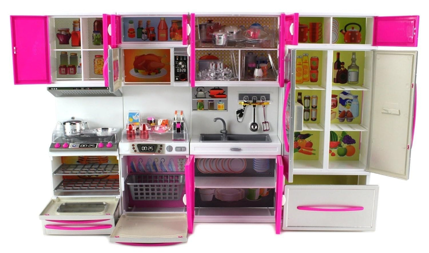 AZ Trading & Import Psk32 My Modern Kitchen 32 Full Deluxe Kit Battery Operated Kitchen Playset: Refrigerator, Stove, Sink, Micr