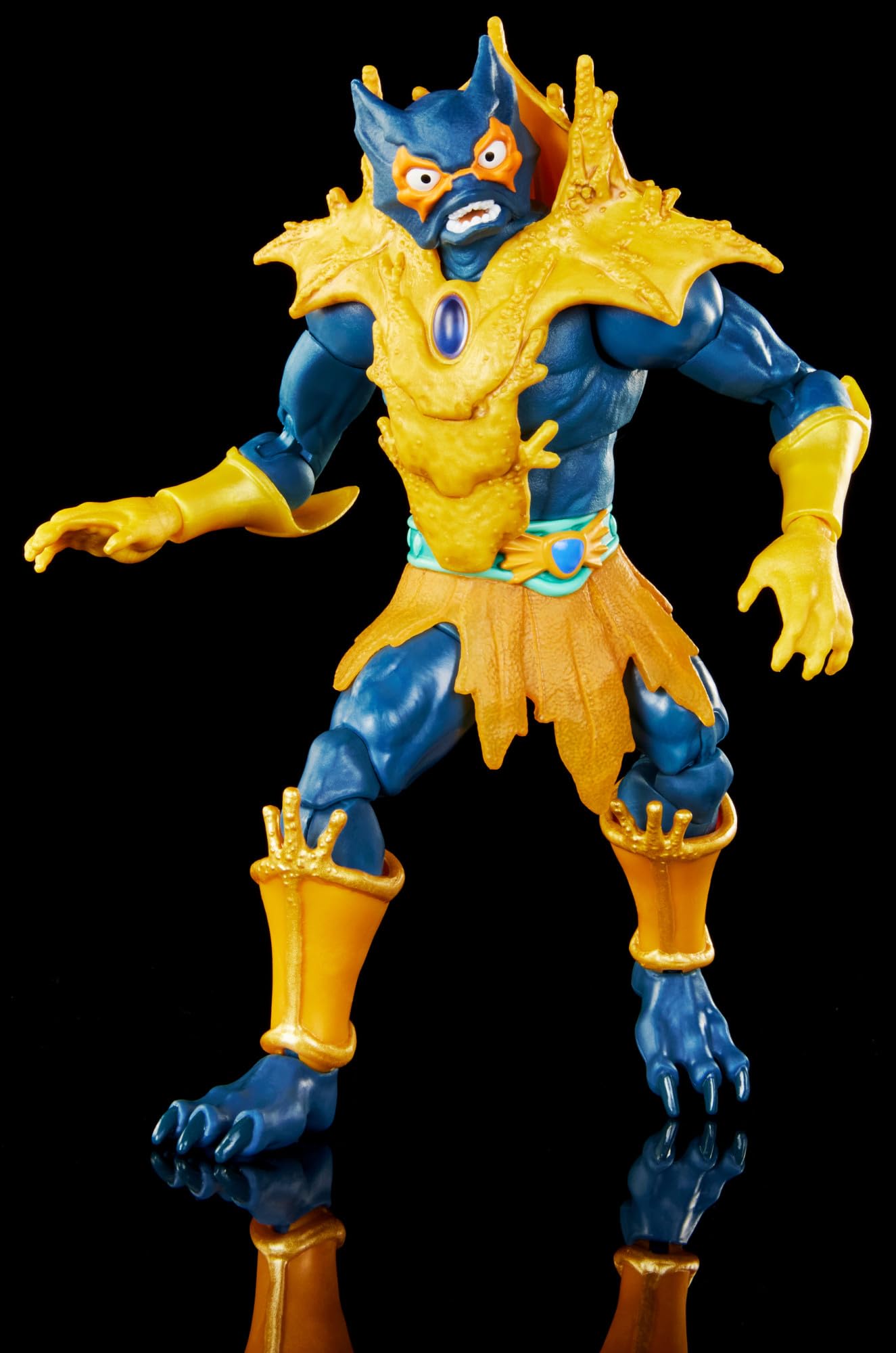 Masters of the Universe Mer-Man Action Figure, 7 Inch, Multicolor, Plastic, Deluxe with Sword & Swappable Hands, Model HLB47