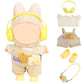RDJOIMBX 17cm Doll Clothes Set - Overalls  Camera  Shoes & Headphones Cute Outfit Accessories for 6.7inch Fashion Dolls(Style 8)