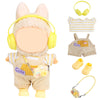 RDJOIMBX 17cm Doll Clothes Set - Overalls  Camera  Shoes & Headphones Cute Outfit Accessories for 6.7inch Fashion Dolls(Style 8)