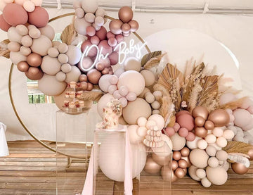 Boho Balloon Garland Arch Kit 147Pcs Fall Balloon Arch Kit Pastel Pink Balloon Garland Double Stuffed Dusty Rose Pink Balloon Ga