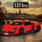 Mould King Car Building Sets, 1:12 Scale Red Sports Car Model, 10117 Collectible Toys Building Kits, Build And Display Construct