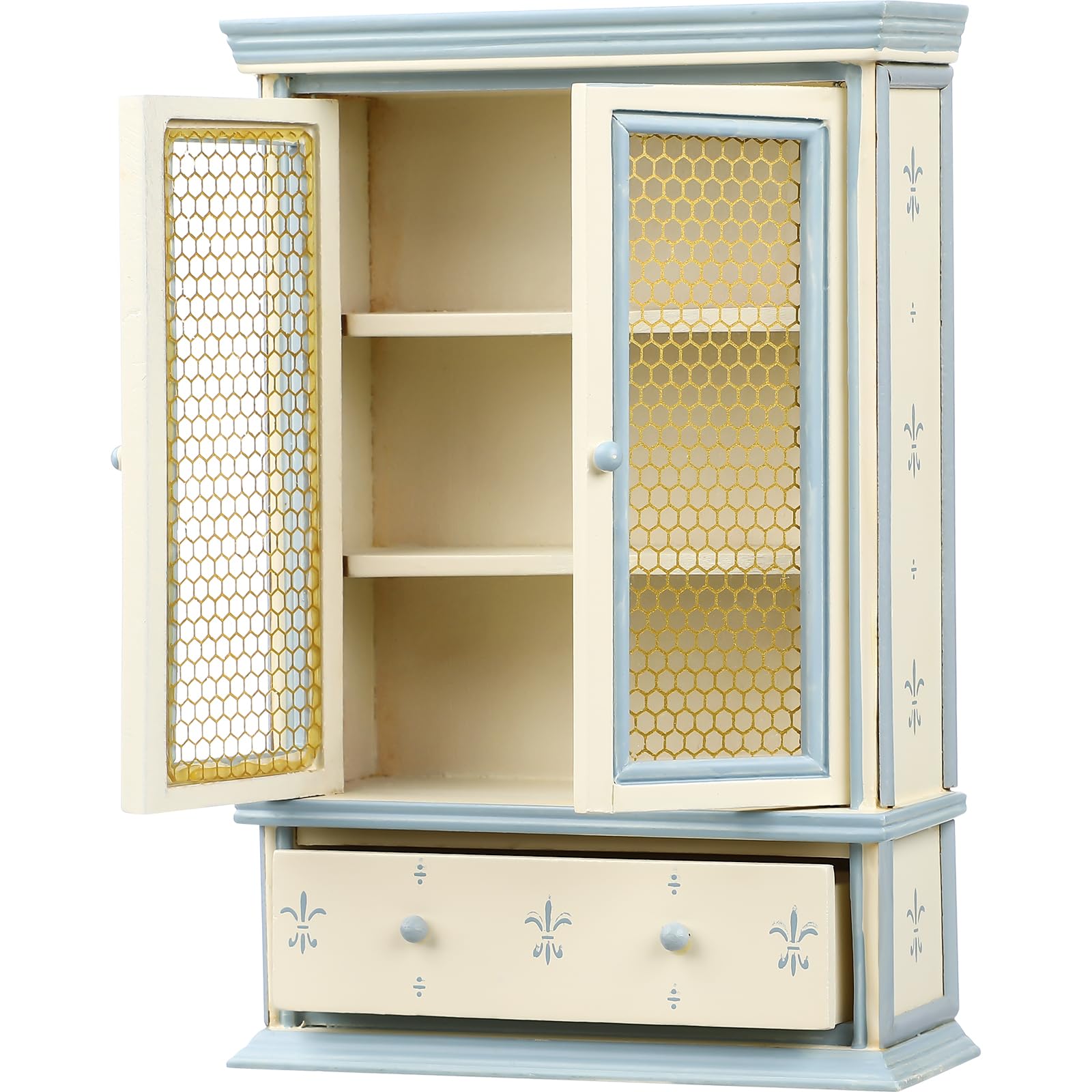 NUOBESTY Mini Wooden Bookshelf Small Display Cabinet Miniature Bookcase Model for Dollhouse Micro Fairy Garden Furniture Accesso