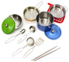 Powertrc Colorful Metal Pots And Pans Cookware With Utensils Playset For Kids