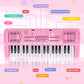 M Sanmersen Kids Piano Keyboard, 37 Keys Electronic Piano With Music Book Bracket, Musical Toy For Toddlers 1-8 Years, Christmas Birthday Gifts For Boys Girls, Pink
