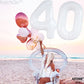 Large, Number 0 White Balloon For Party- 40 Inch | Foil Zero Number Balloon For Black And White Party Decorations | 0 White Number Balloon, Anniversary, White Mylar Balloons For Birthday Party Dècor