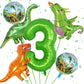 Dinosaur 3Rd Birthday Decorations, Dinosaur Birthday Party Decorations With Giant Inflatable Dinosaur Balloons 40 Inch Helium Foil Mylar Number 3 Balloons For Dinosaur Theme Birthday Party Decorations