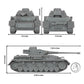 BMC Toys Panzer IV Tank Model Sd.Kfz. 161 - Small Charcoal Gray Plastic Military Vehicle 1:38 Scale