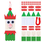 Colingmill 12 Pack Christmas Elf Stick Craft Kit Wooden Christmas Ornament Xmas Arts and Craft Winter Ornaments for Xmas DIY Cla