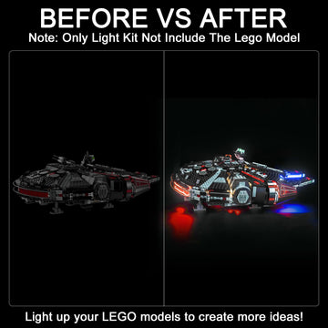 Hilighting Upgraded Led Light Kit Compatible with Lego Star Wars The Dark Falcon Building Set, RC Version Compatible with Lego 7