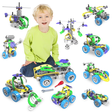 107Pcs Motorized Erector Sets For Kids Ages 4 5 6 7 8+,Stem Building Toys For Boys Girls 3-5 4-8 5-7 6-8 Year Old,Engineering Ki