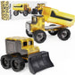 Learn & Grow Mega Movers - Magnetic Tiles Construction Trucks - Magnetic Build A Truck Set With 2 Jumbo Magnet Car Vehicles & Mo
