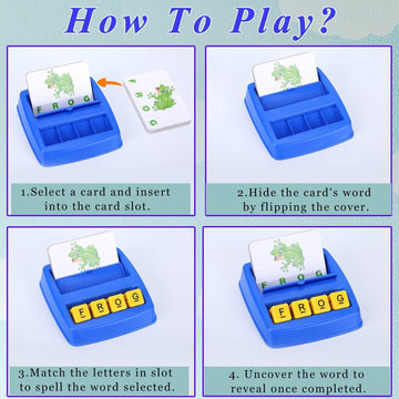 Matching Letter Spelling Games For Kids - Educational Learning Toys For 4 5 6 Year Old Boys Girls Gifts