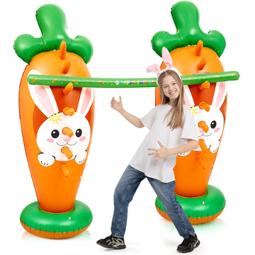Poen 5.9 Feet Easter Family Games Inflatable Limbo Game for Adults Giant Easter Outdoor Party Decorations Inflatable Large Carro
