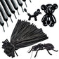 260 Long Balloons 100 Pack Black Twisting Animal Balloons Thickening Latex Modeling Long Magic Balloons For Animal Model Hallowe