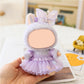 QIUTIMIY Clothes for Doll 17cm Doll Clothes 3-Piece-Set Doll Clothes enhanced Doll Outfit with Accessories-Birthday Hairclip+Dress+Necklace(NO Doll Included)