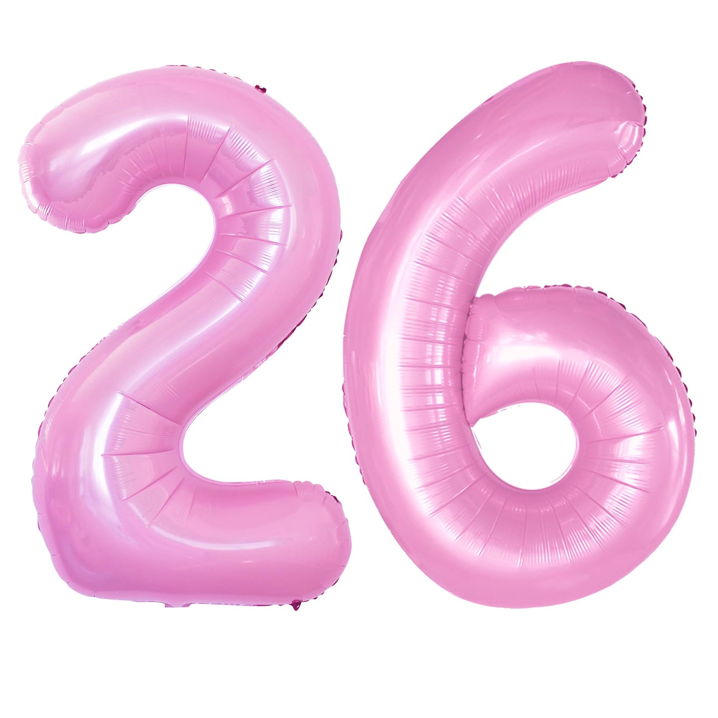 Goer Number 26 Balloons For 26Th Birthday Party Decorations,42 Inch Jumbo Foil Helium 62 Balloons For 62Nd Birthday Party Decoration (Light Pink)
