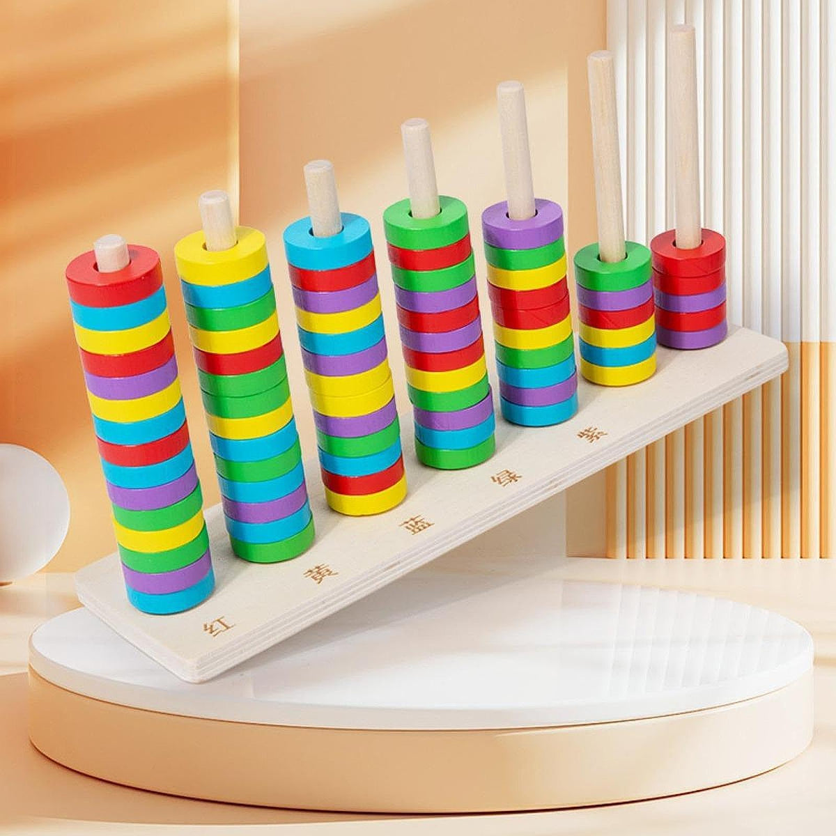 Snappsy Montessori Math Manipulatives Toys Puzzle Stacker For Children 3 4 5 6 Years