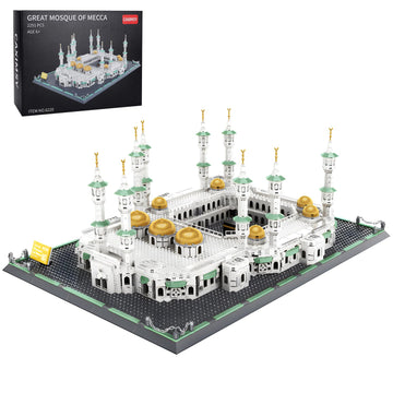CAXIMSY Great Mosque of Mecca Building Blocks Set Islamic Masjid Architectural Model Toys Muslim Eid Gifts for Kids mature-themed 2291 Pieces