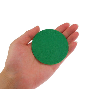 Kasteco 6 Pack Self Adhesive Air Hockey Mallet Felt Pads, Green,74Mm