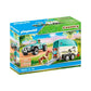 Playmobil Car with Pony Trailer - Red - Model 70511 - Plastic Material - Fun for Kids