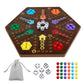 Medikaison Wahoo Marble Board Game 4 And 6 Players 2 Sided Painted Thicken Wood Aggravation Board Game For Family Friends Party