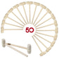 50 Pcs Mini Wooden Hammers For Chocolate, Small Wood Toy Mallets For Kids